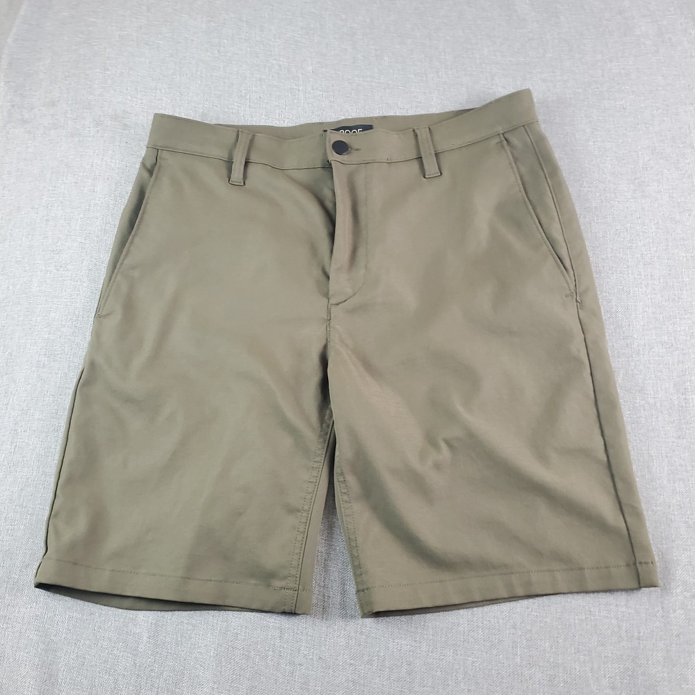 Proof Shorts Mens 32 Green Chino Flat Front Performance Golf Preppy